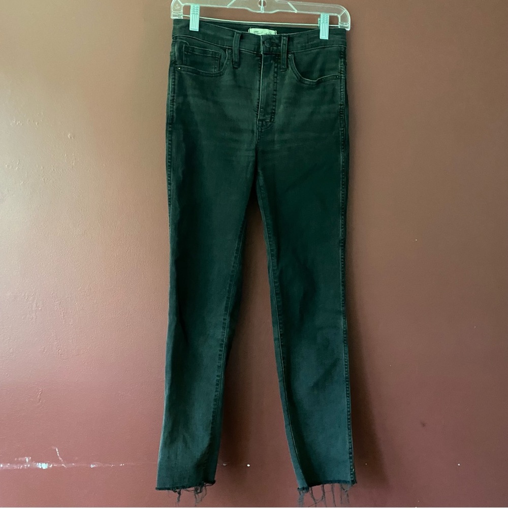 Madewell Women’s 25 Black Stovepipe Raw Hem Jeans